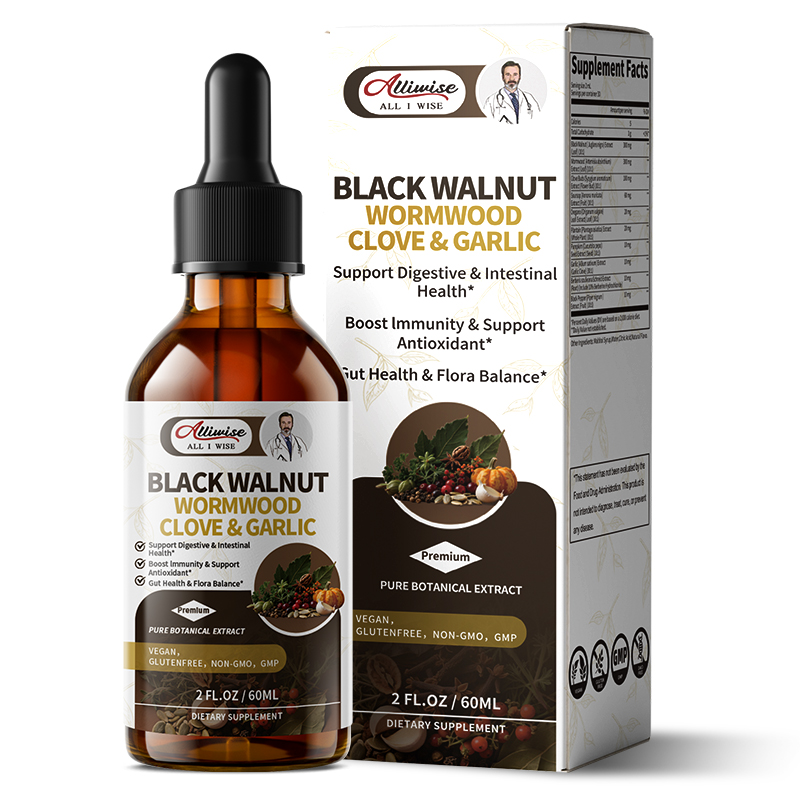 Herbal Wellness For You - อัลลิไวส์ แบล็ควอลนัท ไลแลค ดรอป ผสมวอร์มวูดและดอกกานพลู ผลิตภัณฑ์เสริมอาหารสมุนไพรสำหรับดีท็อกซ์ลำไส้