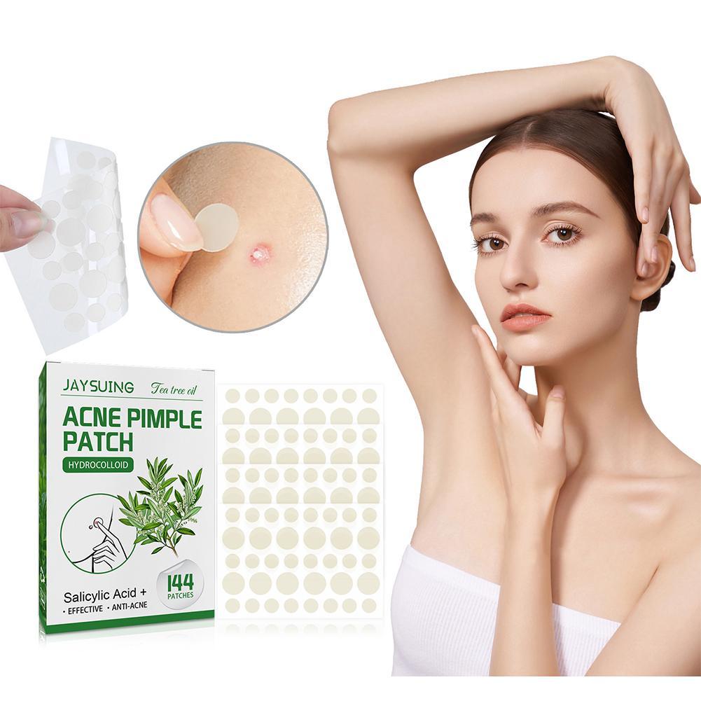 Herbal Wellness Tea - 144pcs สิวเสี้ยนแพทช์โปร่งแสง Matte Hydrocolloid Salicylic Acid