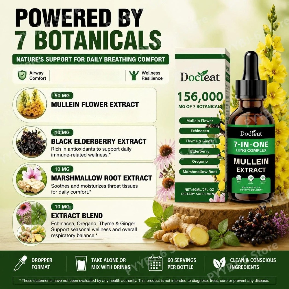 ด็อกทีท 7-in-1 สารสกัดมัลลีนแบ - Herbal Wellness For You บทวิจารณ์และราคา