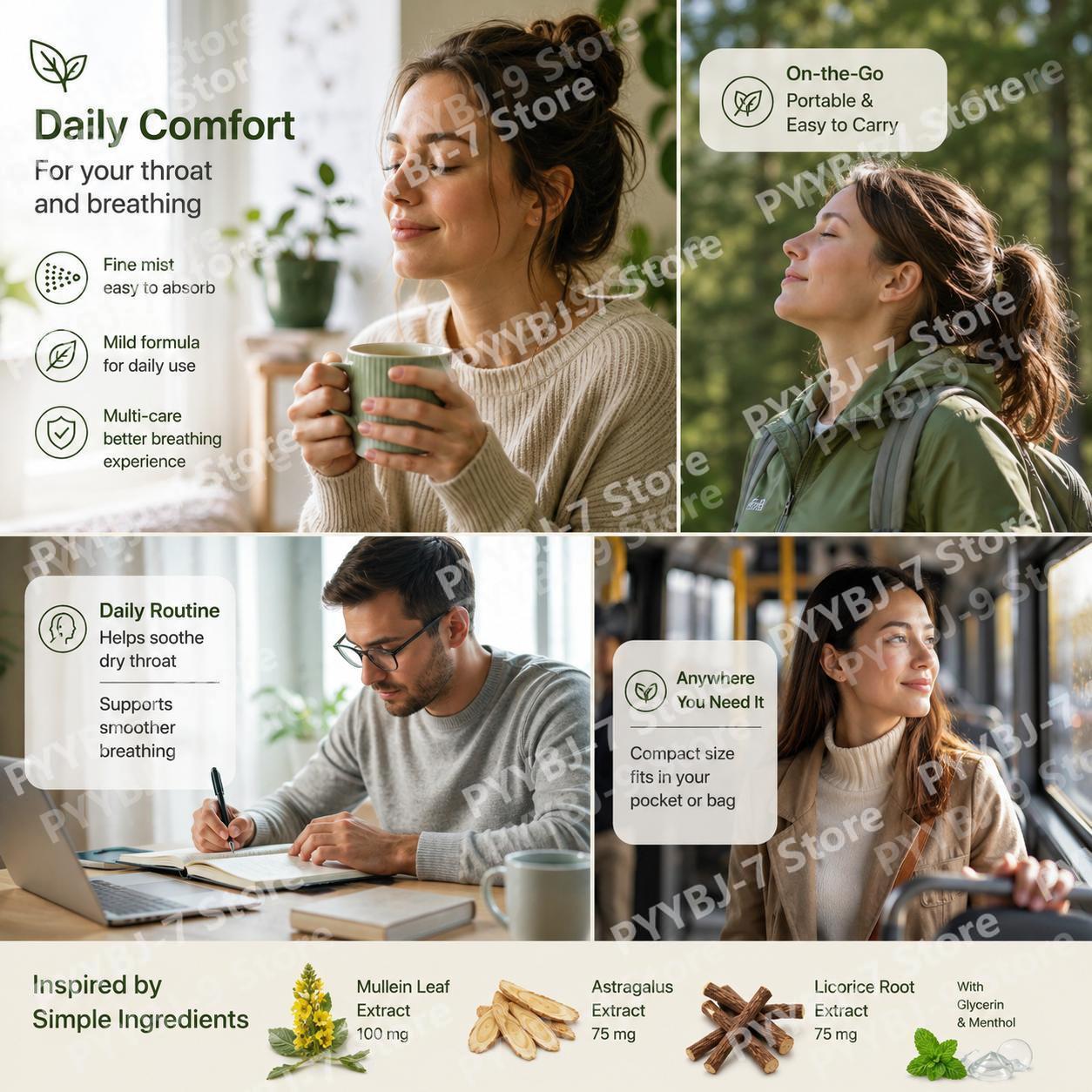 สเปรย์สมุนไพรบำรุงปอด 100 มล.  - Herbal Wellness For You บทวิจารณ์และราคา