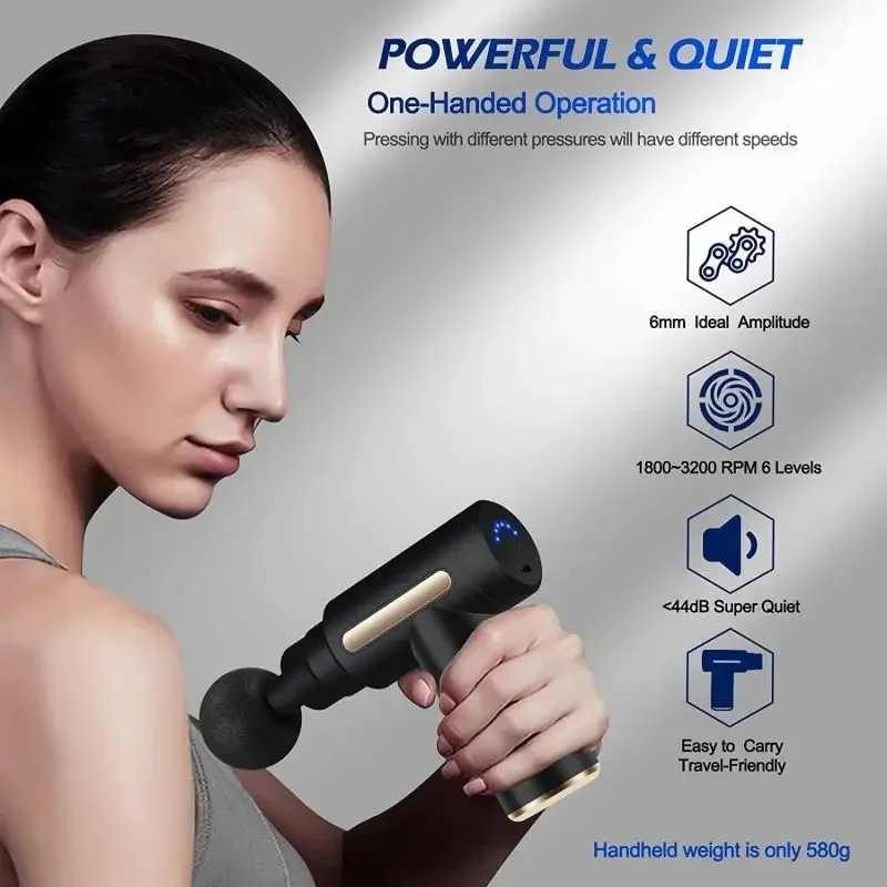 แบบพกพา Fascial นวดปืนไฟฟ้า Pe - Health Wellness บทวิจารณ์และราคา