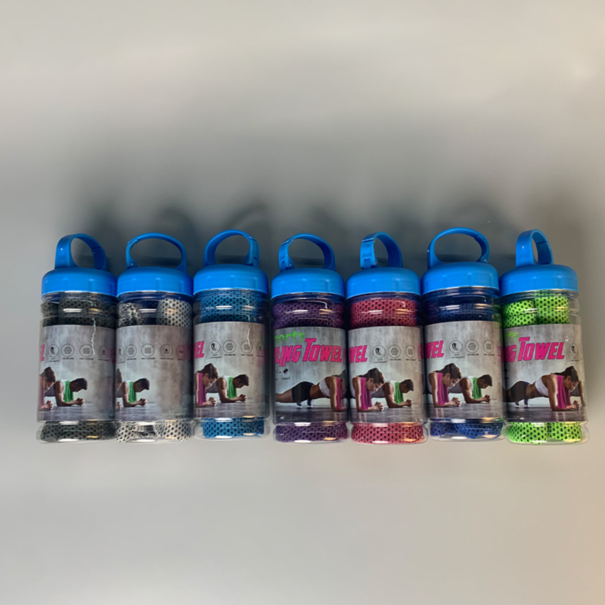 ผ้าเช็ดตัวเย็นพร้อมขวดพกพา ผ้า - Herbal Yoga บทวิจารณ์และราคา
