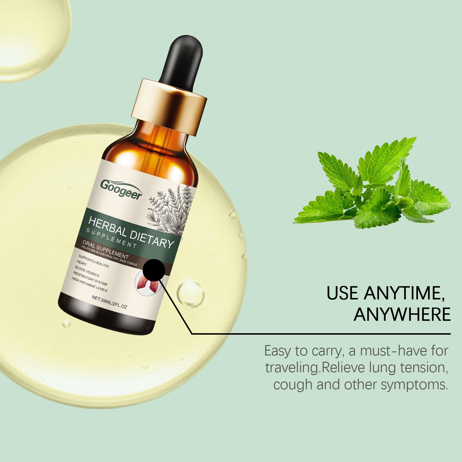 หยดสมุนไพรเปปเปอร์มินต์ ช่วยบำ - Herbal Wellness Tincture บทวิจารณ์และราคา